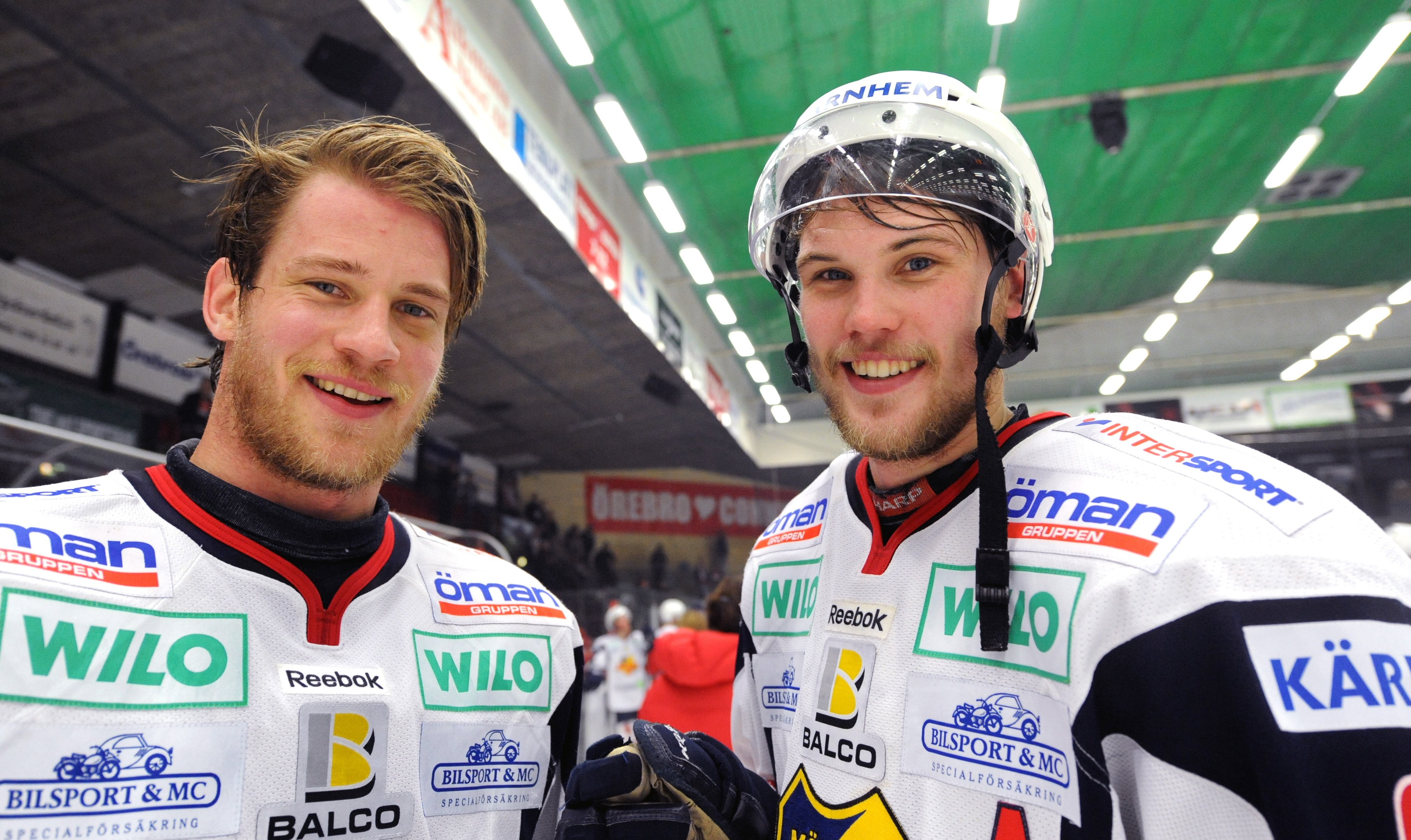 Daniel Åhsberg (till höger) tillsammans med Gustaf Hjalmarsson.