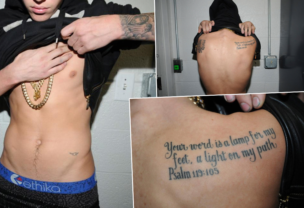 Stjärnan började gadda sig vid 16 års ålder. När han i början av året greps för rattfylla passade polisen på att föreviga några av tatueringarna. Stjärnan började gadda sig vid 16 års ålder. När han i början av året greps för rattfylla passade polisen på att föreviga några av tatueringarna.