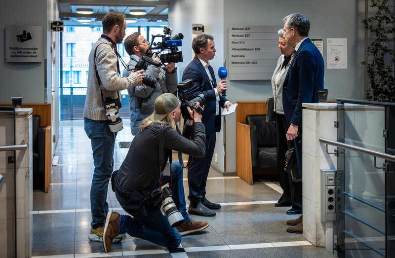 Marius Borg Høibys försvarsadvokater Ellen Holager Andenæs och Petar Sekulic anländer till Oslo tingsrätt på onsdagen.