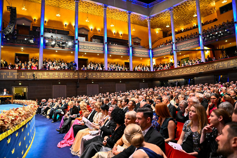 Nobelprisutdelningen i Konserthuset i Stockholm.