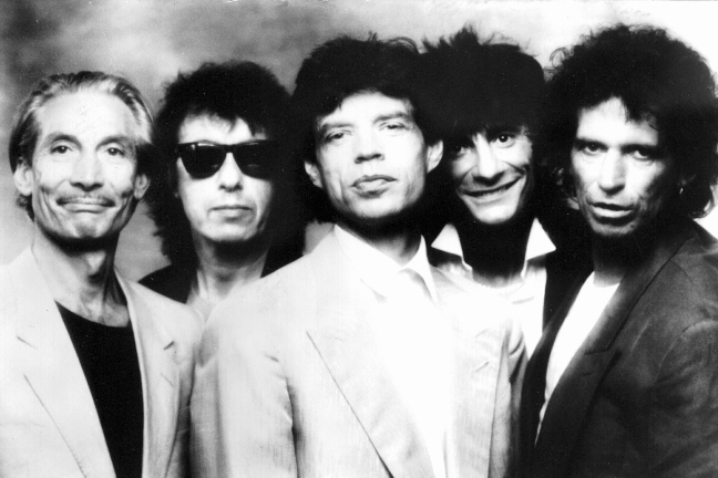 Rolling Stones med Keith Richards längst till höger.