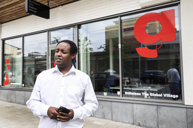 Ahmed Abdirahman, vd och grundare av Stiftelsen The Global Village som har sin lokal i Rinkeby. Arkivbild.