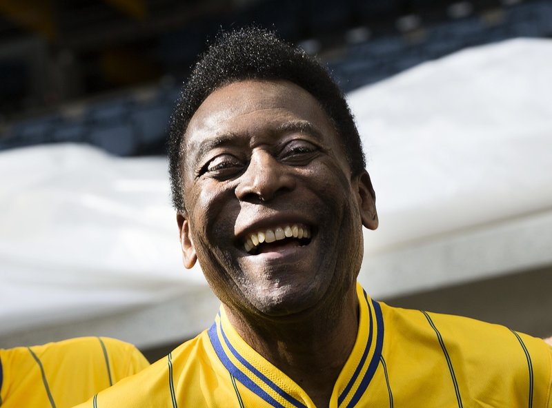 Pelé på Sverigesbesök 2012 då delar av 1958 års finallag gästade Råsunda fotbollsstadion. Arkivbild.