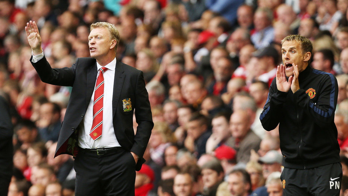 Phil Neville som numera hjälper David Moyes att leda Manchester United. 