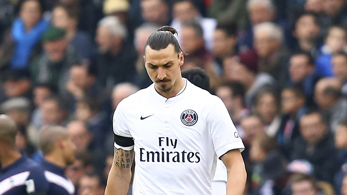 En dyster Zlatan efter förlusten mot Bordeaux. 