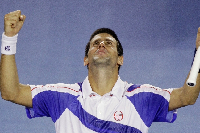 Djokovic vann med 7-6, 7-5, 6-4.