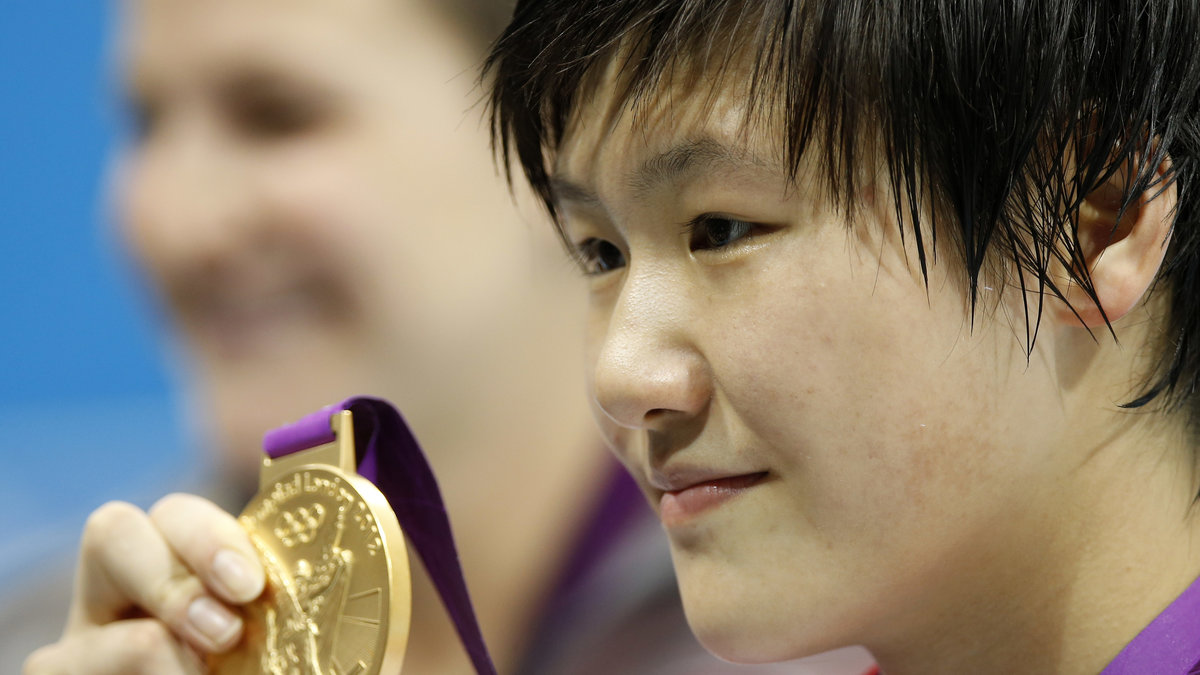 Ye Shiwen - 16-åringen som vann guld - rörde knappt en min när hon vann guld.