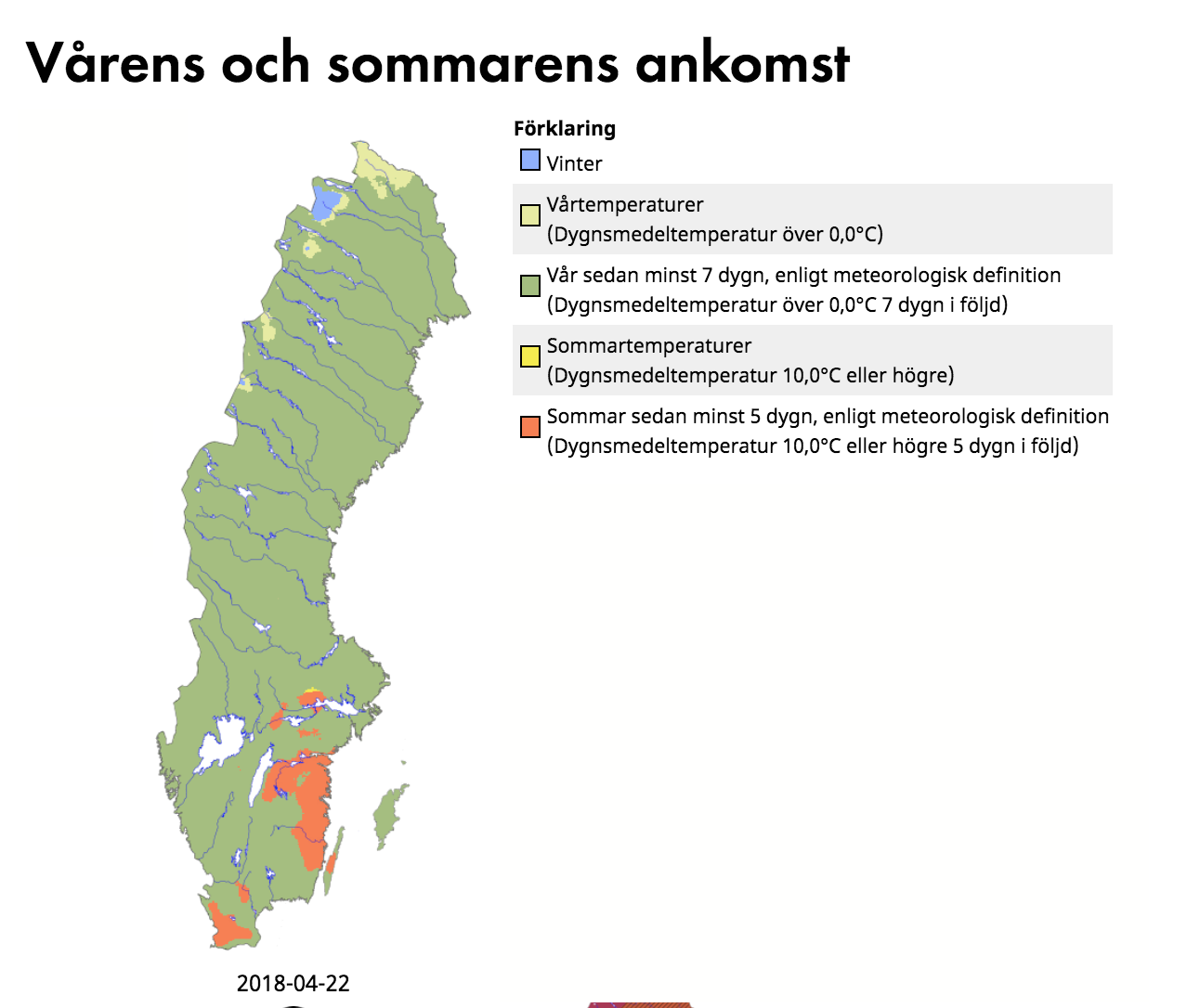 Årstidskarta 22 april Årstidskarta 22 april