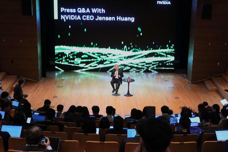 Nvidias vd Jensen Huang. Foto: Lee Jin-man/AP/TT Nvidias vd Jensen Huang. Foto: Lee Jin-man/AP/TT