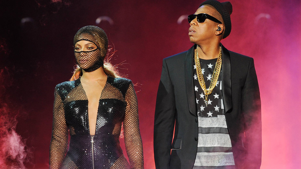Beyoncé och Jay-Z på scen. 