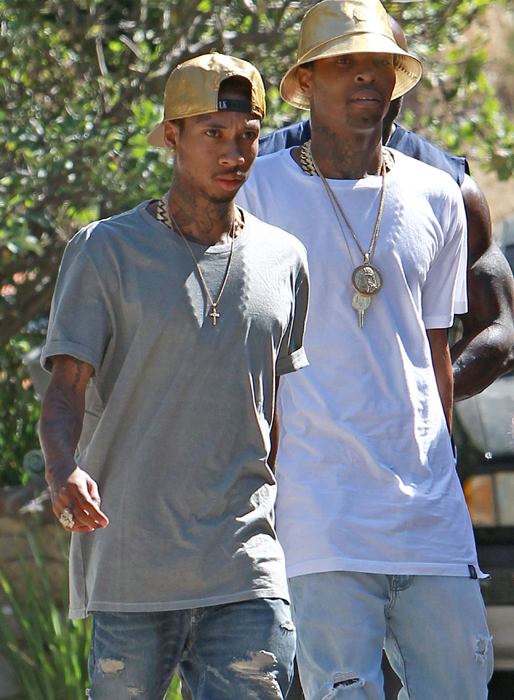 Till Browns fest kom bland annat rapstjärnan Tyga. Till Browns fest kom bland annat rapstjärnan Tyga.