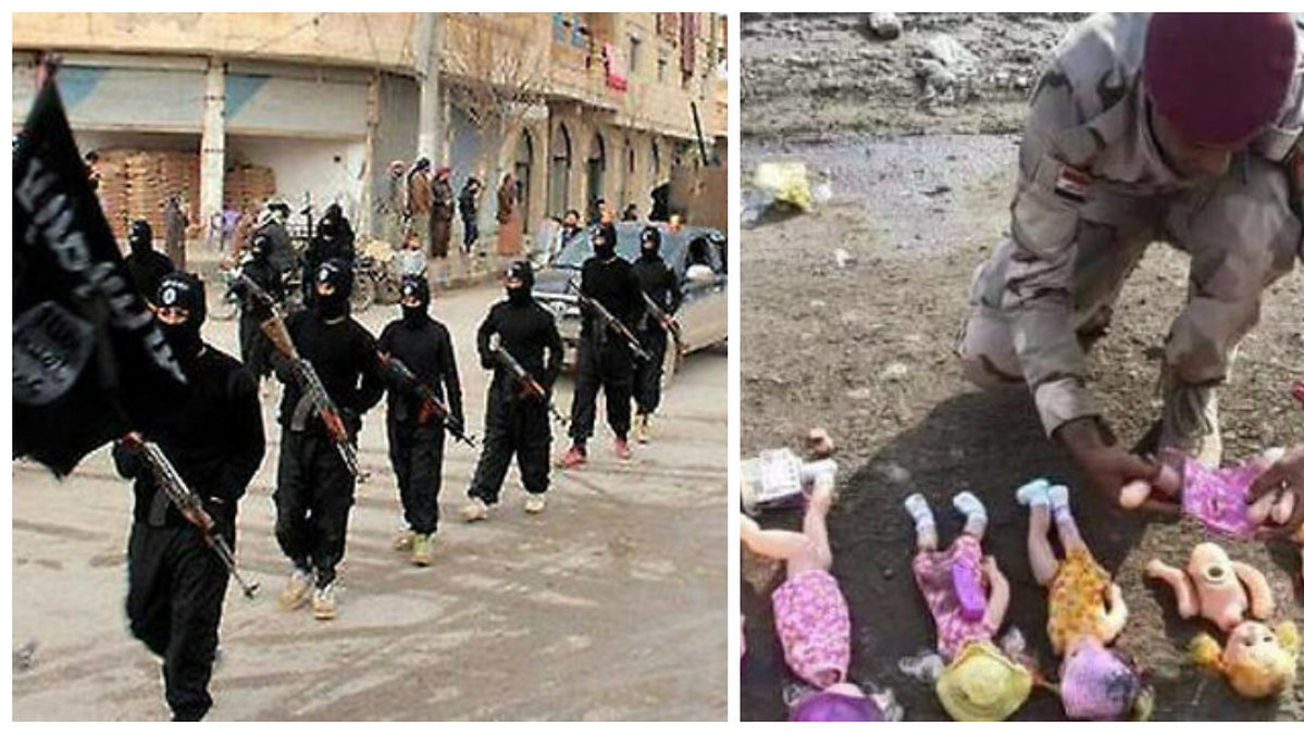 Islamiska staten har spridit bilder på när de tillverkar bomber av barnleksaker.
