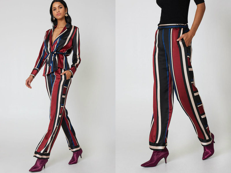 Randig byxdress