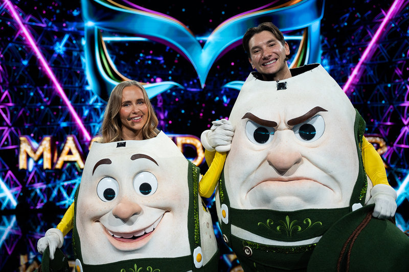 Ida Warg och Alexander Pärleros är det första paret som tävlat i "Masked singer". Pressbild. 