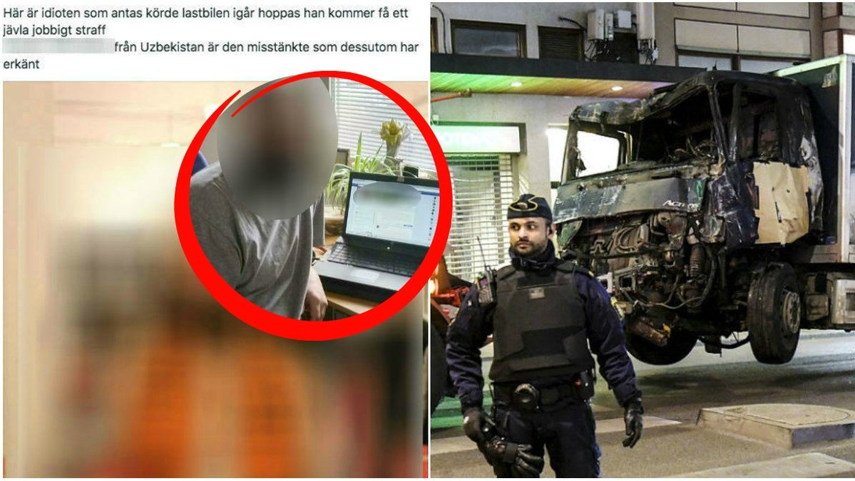I sociala medier har en privatperson blivit falskt uthängd som den misstänkta gärningsmannen i samband med attentatet i Stockholm under fredagskvällen.