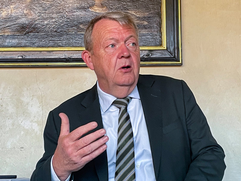 Danmarks utrikesminister Lars Løkke Rasmussen. Bilden tagen i Århus tidigare i sommar.