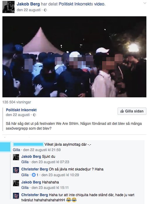 Bröderna Jakob och Christofer Berg på Facebook. Bröderna Jakob och Christofer Berg på Facebook.