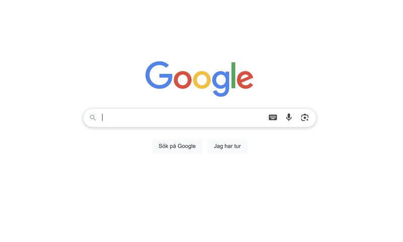 Så här ser det ut på Google i dag. Skärmavbild: Google.com Så här ser det ut på Google i dag. Skärmavbild: Google.com