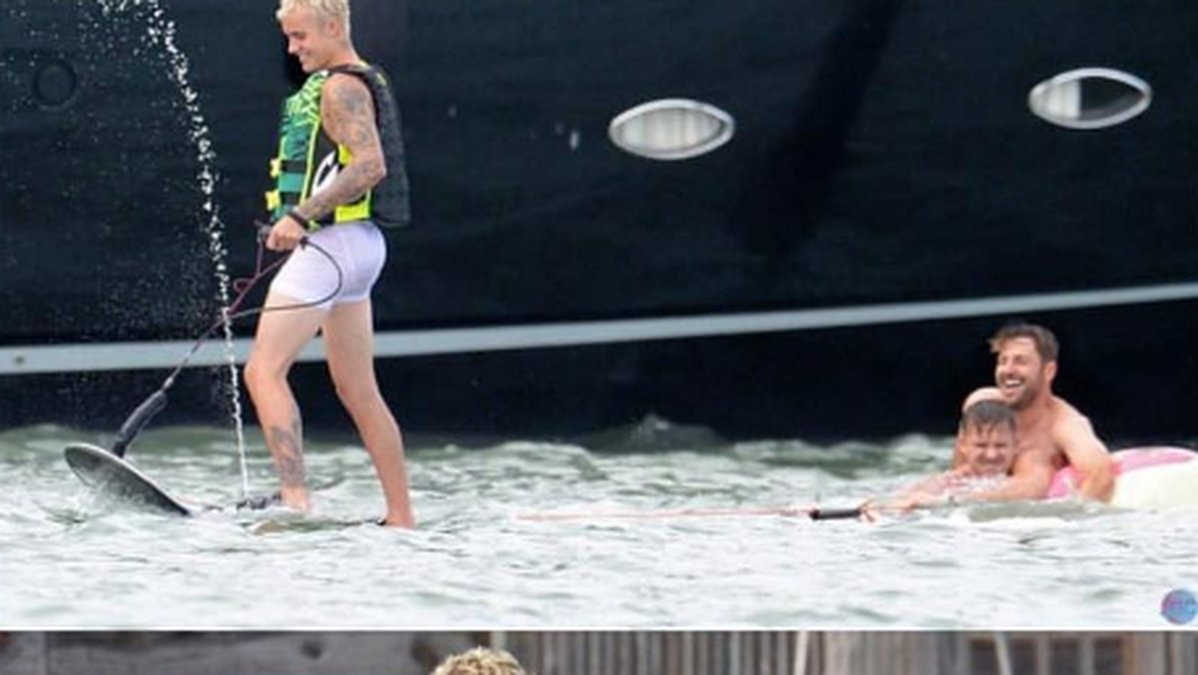 Justin Bieber hade en heldag till havs. 