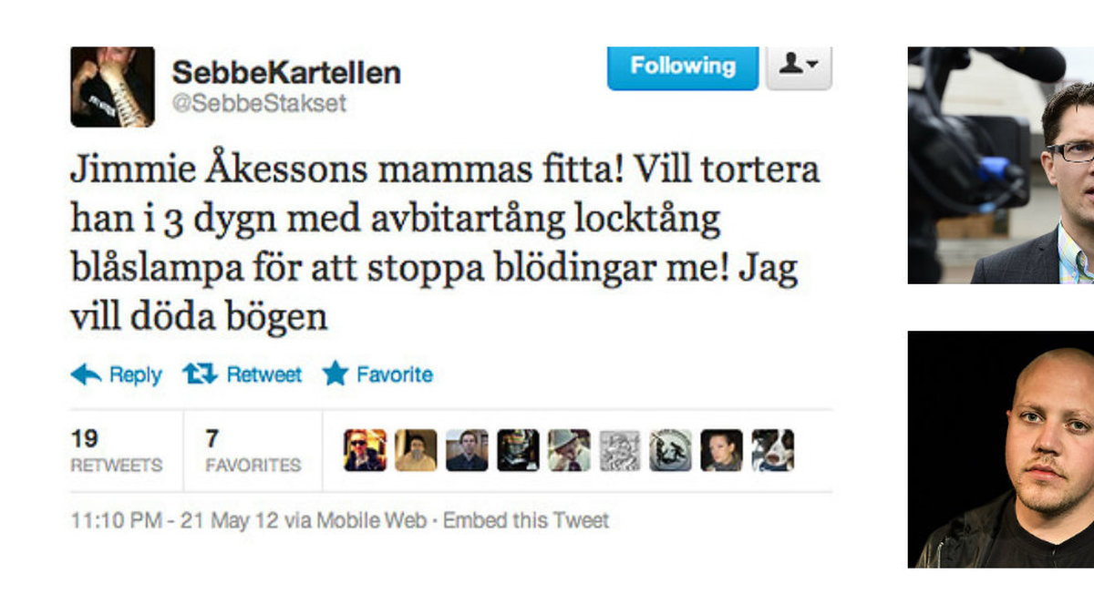 Kartellen-Sebbe hotade Åkesson men får ändå delta i ett seminarium med regeringen.