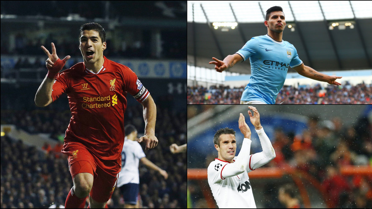 Här är spelarna som gjorde flest mål i Premier League under kalenderåret 2013.