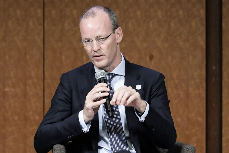Den nederländska centralbankschefen Klaas Knot levererade ett hökaktigt besked i Davos. Arkivbild.