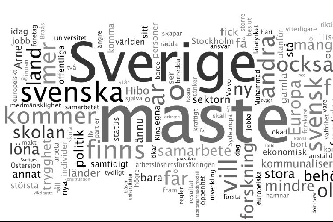 Här är de ord som Björklund använde sig mest av under talet.