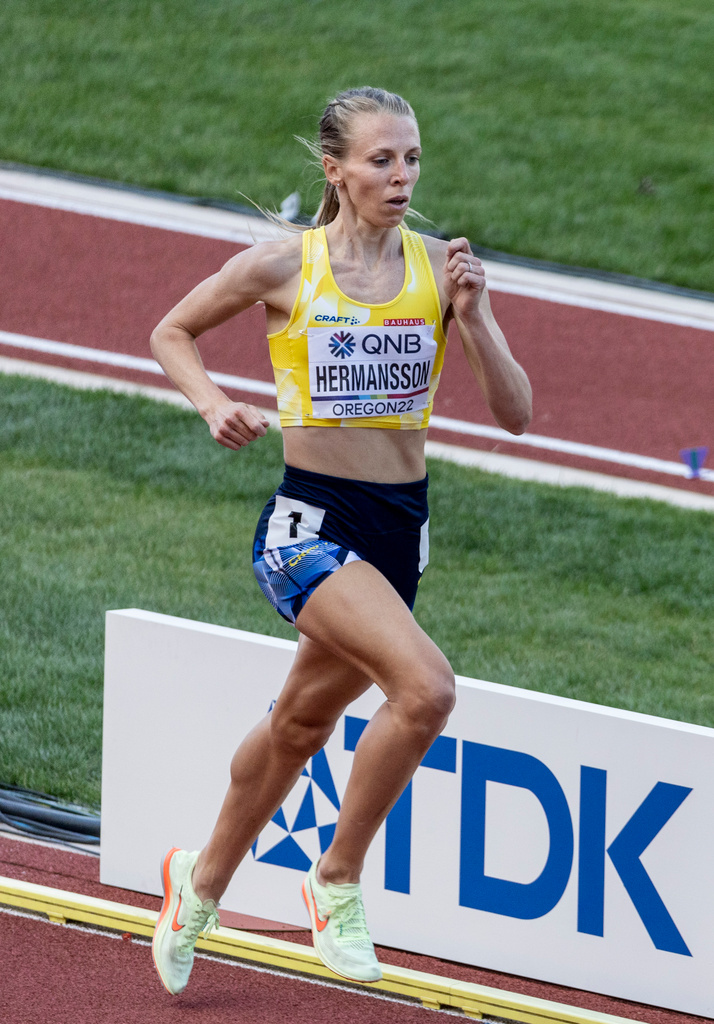 Sveriges Hanna Hermansson har tagit sig till EM-final på 1 500 meter. Arkivbild.