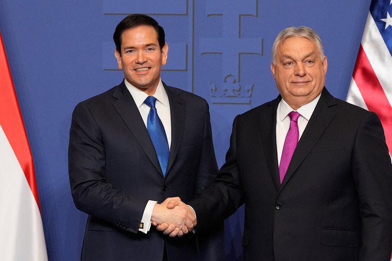 USA:s utrikesminister Marco Rubio besökte Ungern i februari för att stötta premiärminister Viktor Orbán inför valet den 12 april.