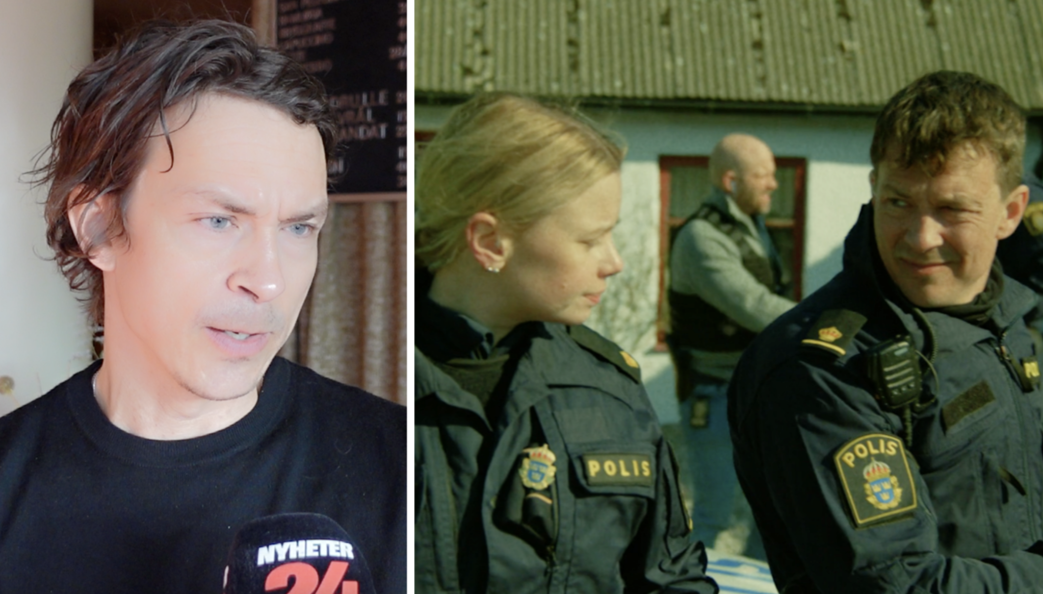 Oscar Töringe och Amanda Jansson spelar Magnus och Sara i "Tunna blå linjen". 