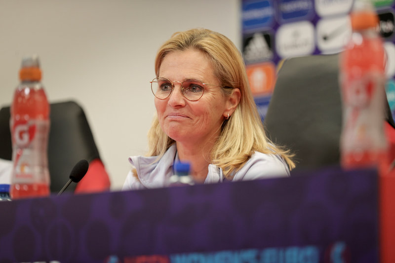 Englands förbundskapten Sarina Wiegman.