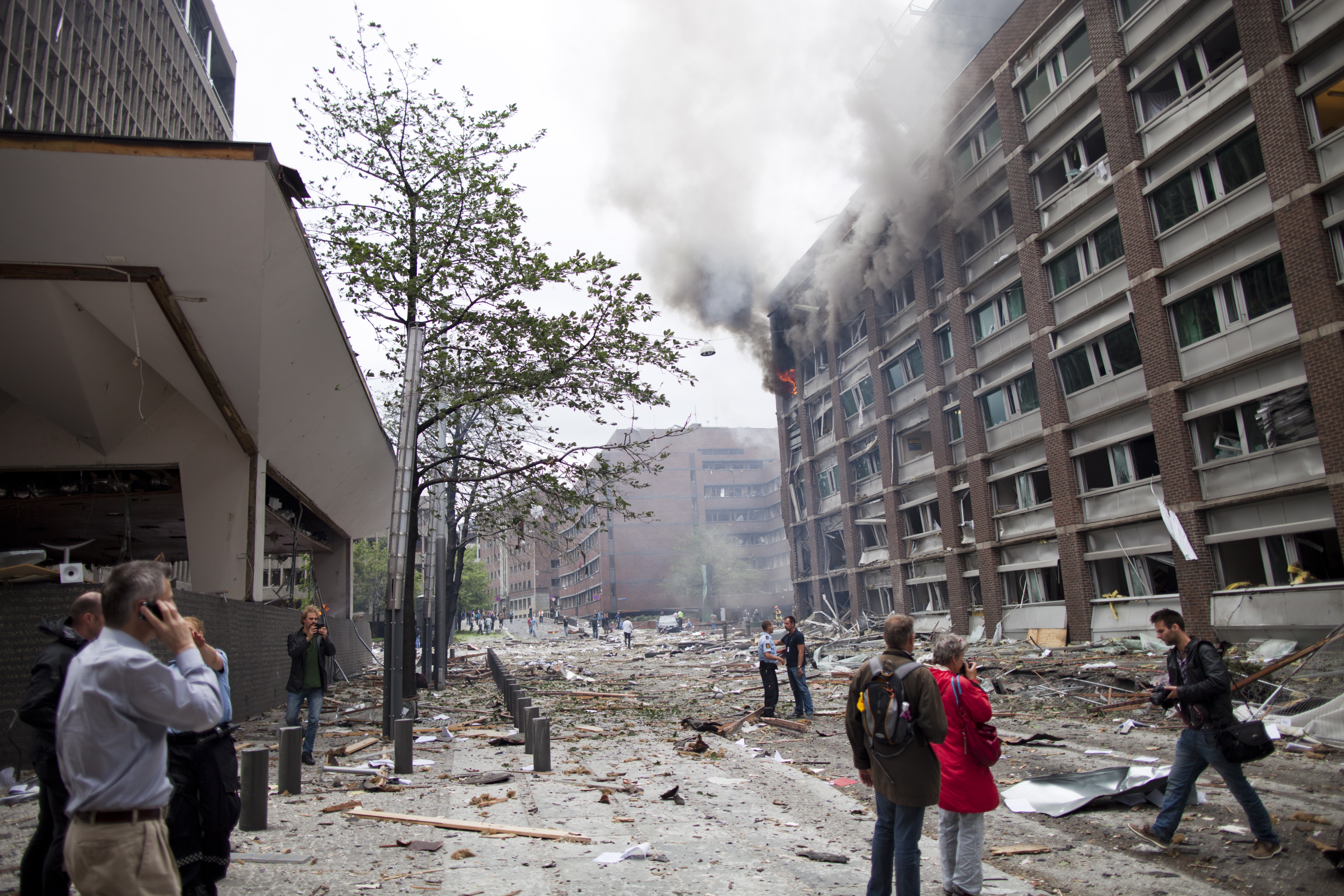 Explosionen lamslog huvudstaden i flera timmar. 