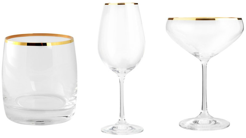 Glas med guldkant