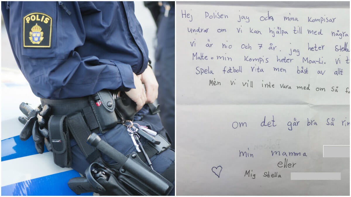 Polisen fick ett brev som är helt bedårande. I brevet erbjuder några barn att hjälpa dem med brott. 