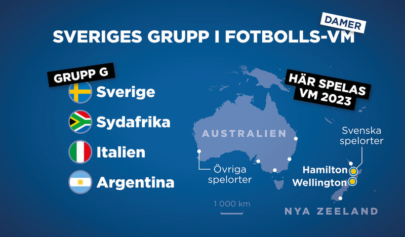 Sveriges grupp i fotbolls-VM 2023 i Australien och Nya Zeeland.