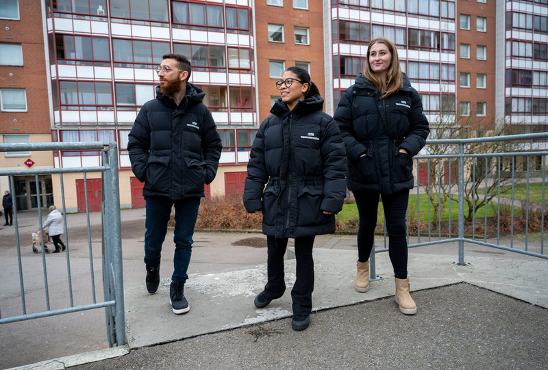 Mahmoud Anara, Vania Eriksson och Natalie Cadjo har blivit välkända ansikten på Andersberg.