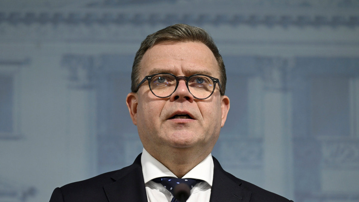 'Mina tankar går till offren', säger Finlands statsminister Petteri Orpo. Arkivbild.