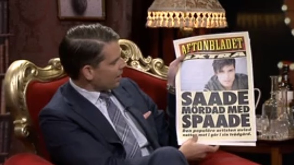 En annan rubrik såg ut så här: "Saade mördad med Spaade".