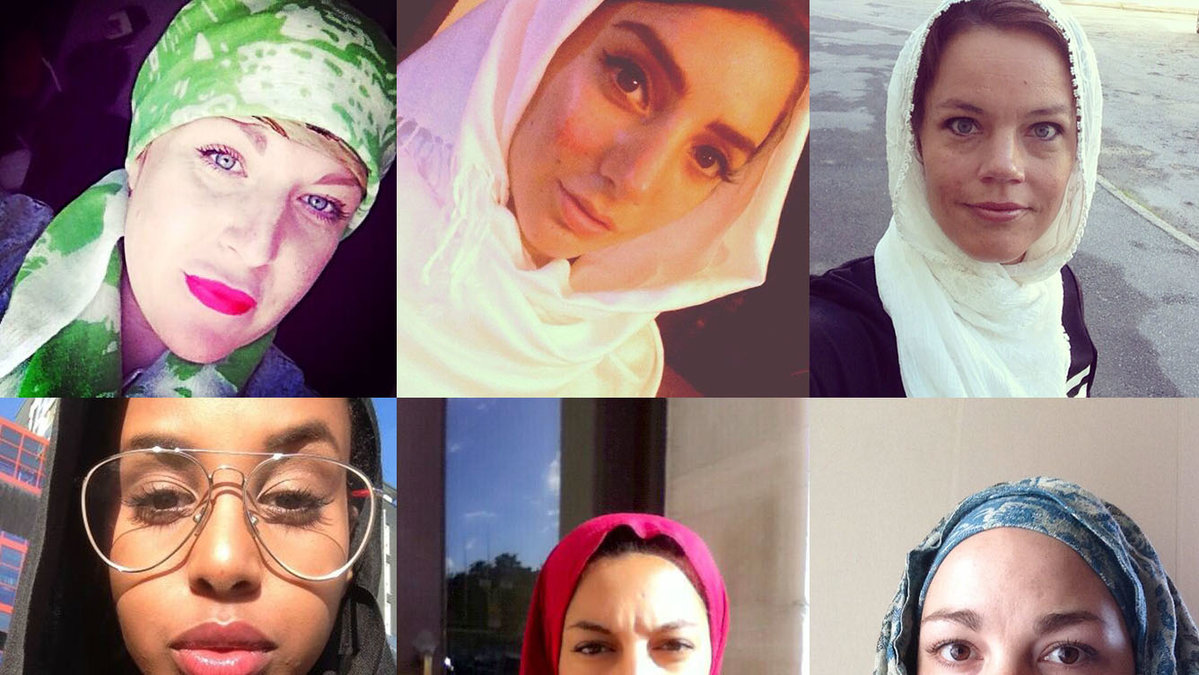Några av de som hakade på uppropet på Instagram. Uppe till höger: Gina Dirawi och Veronica Palm.