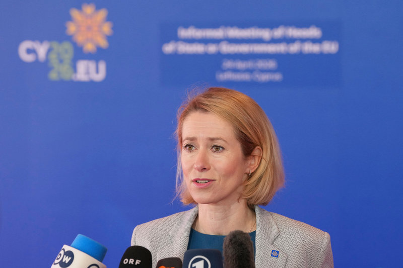 EU:s utrikeschef Kaja Kallas vid EU-toppmötet i Nicosia.