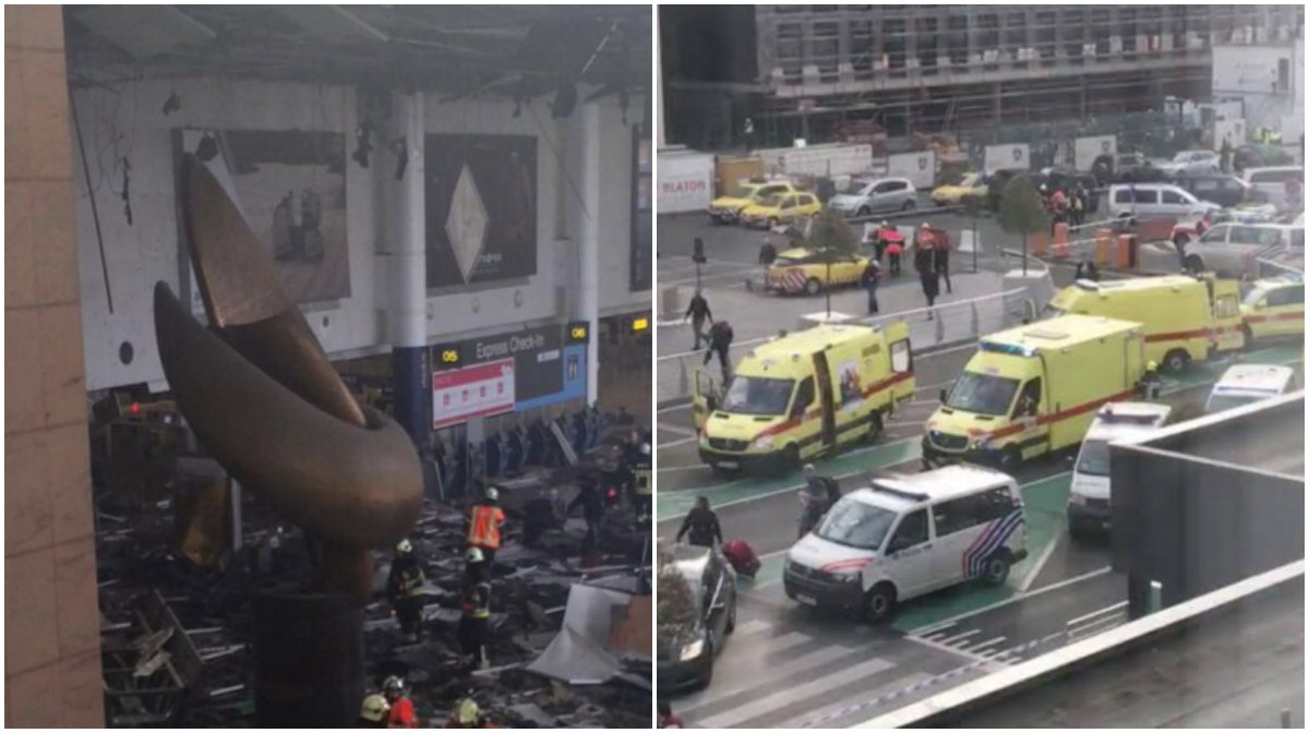 Det var på tisdagsmorgonen som de första explosionerna inträffade på Bryssels flygplats. 
