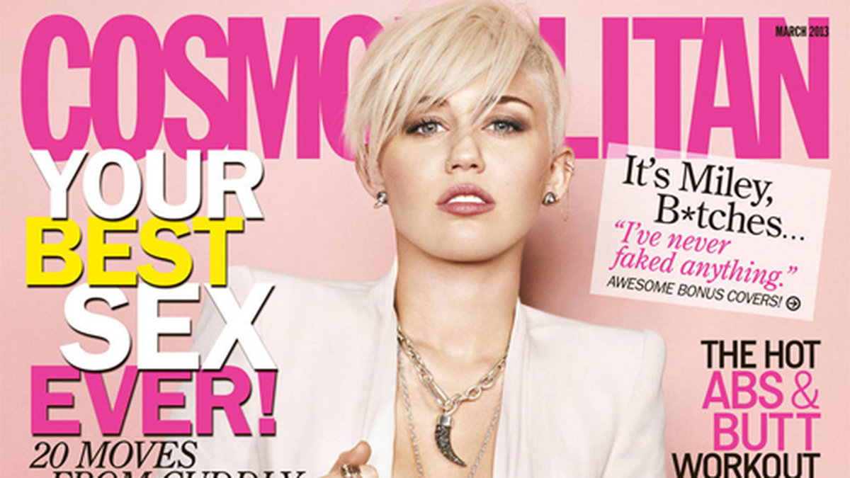 Miley på omslaget till Cosmopolitan.
