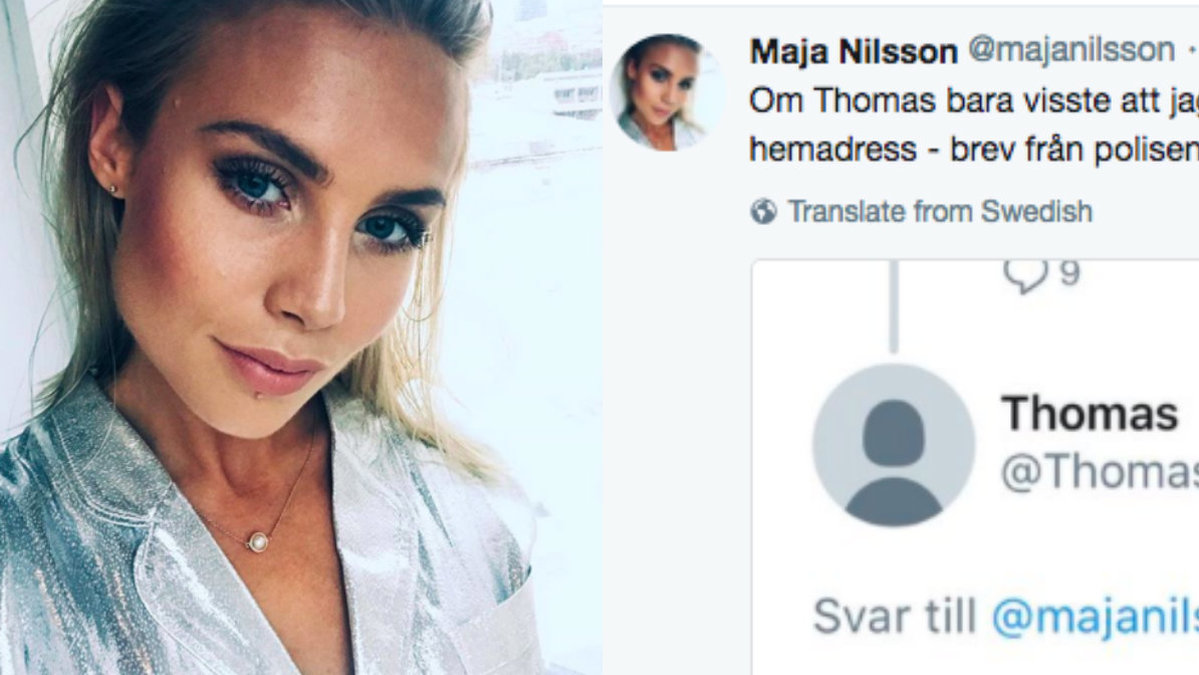 Den svenska bloggaren och "fotbollsfrun" Maja Nilsson fick nyligen en oönskad dickpic skickad till sig.