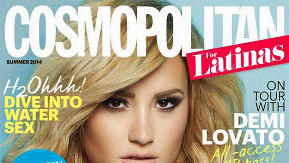 Demi Lovato på omslaget till Cosmopolitan. 