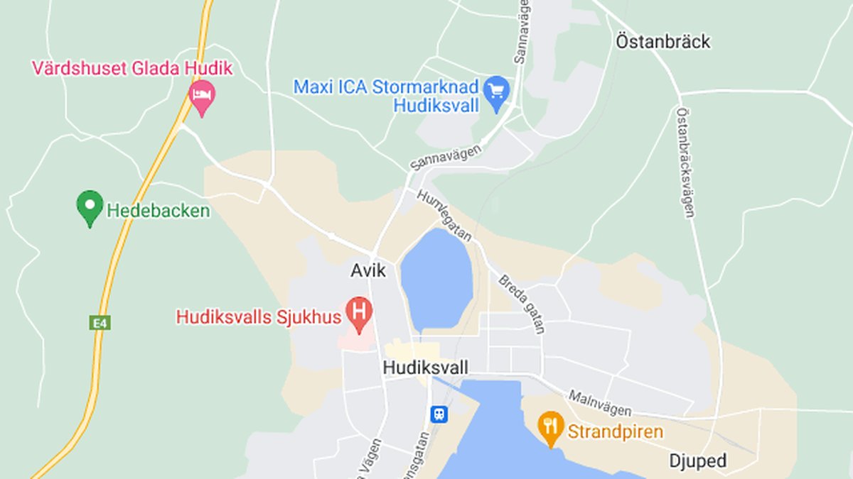 Google maps, Hudiksvall