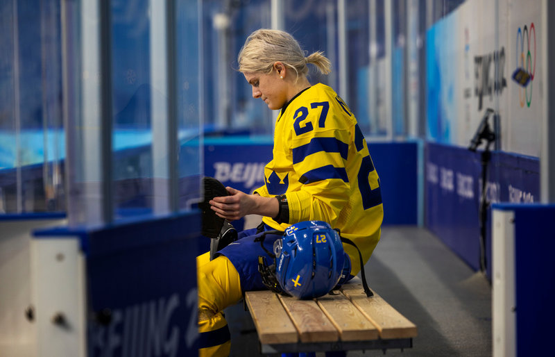 Emma Nordin fick ingen plats i VM-truppen. Här deppar hon efter OS-uttåget tidigare i år. Arkivbild.