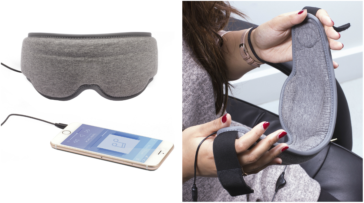 Sovmask med hörlurar Sovmask med hörlurar
