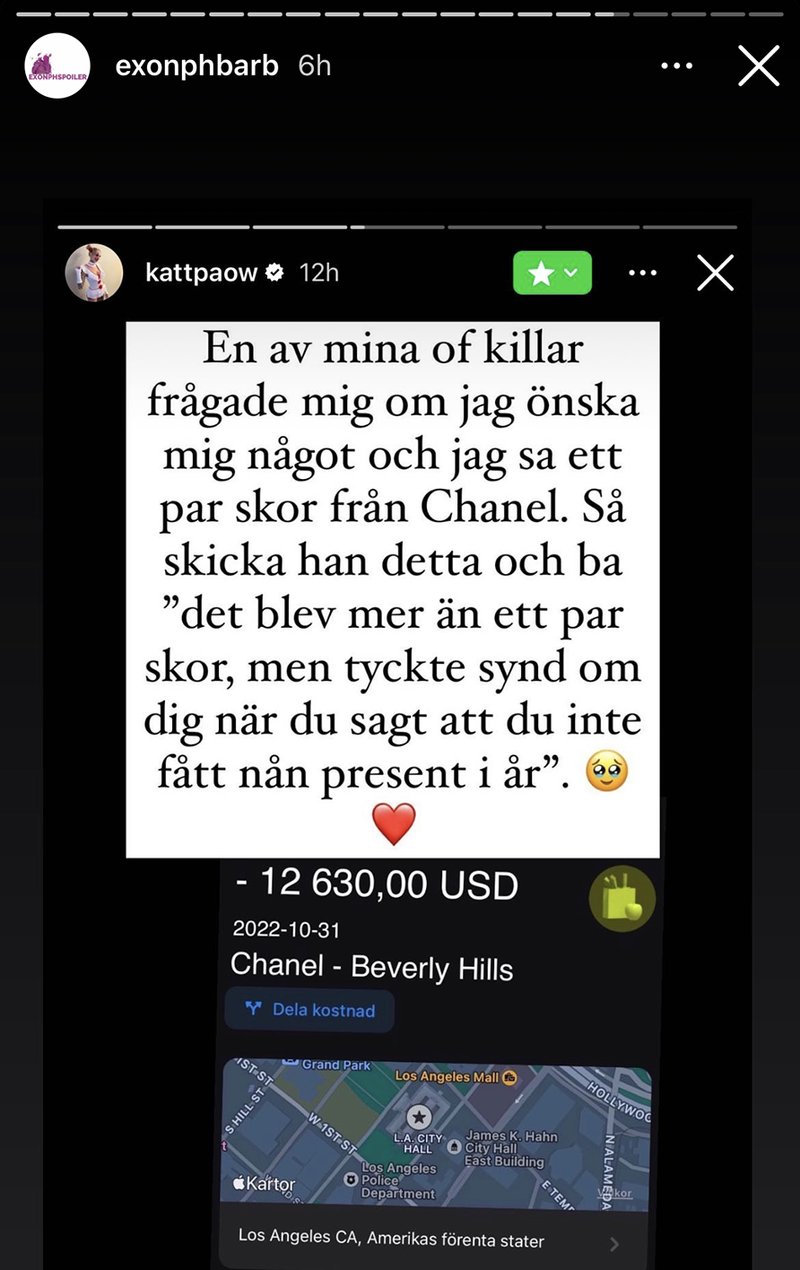 Paow berättar att hon fick present för 139 000 kronor Paow berättar att hon fick present för 139 000 kronor