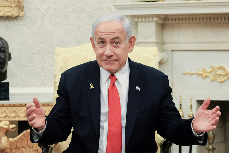 Israels premiärminister Benjamin Netanyahu på besök i Vita huset.