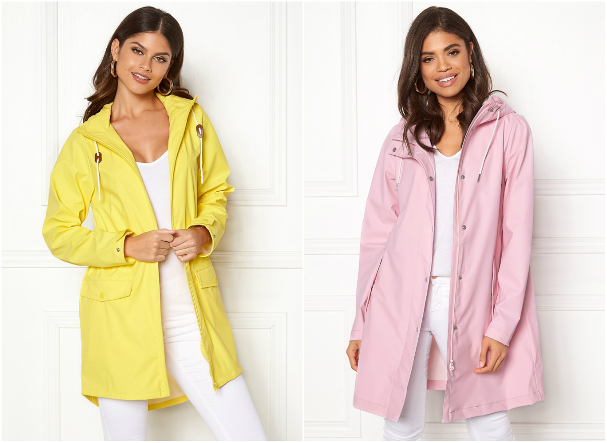Gul och rosa regnjacka Gul och rosa regnjacka